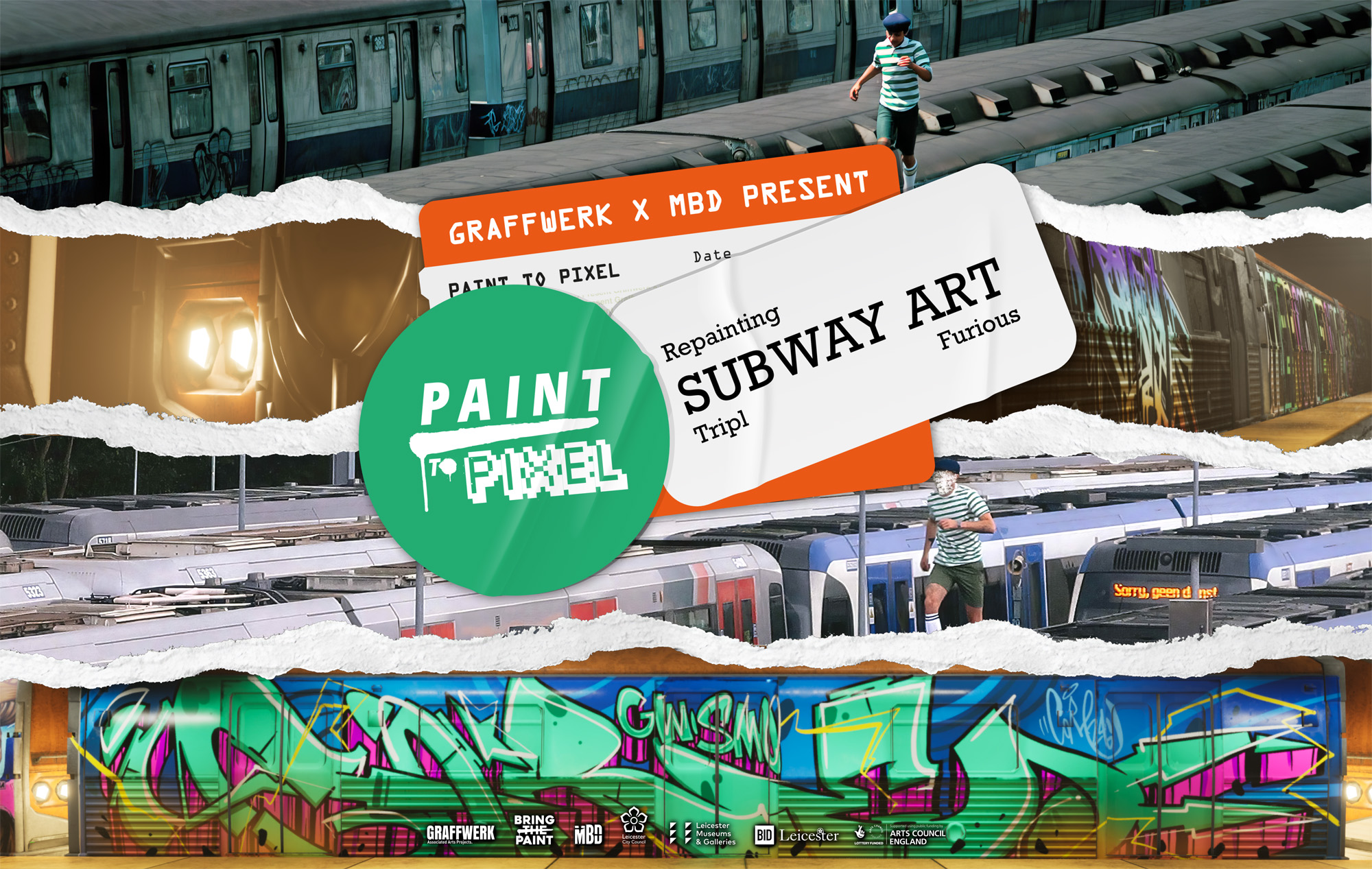 Paint to Pixel X Repainting Subway Art