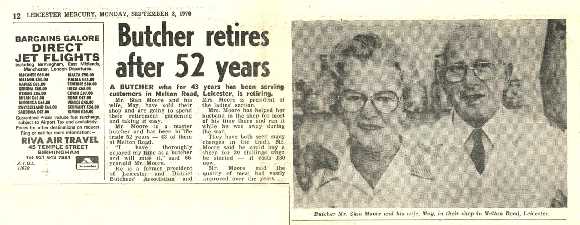 A newspaper clipping from 1979