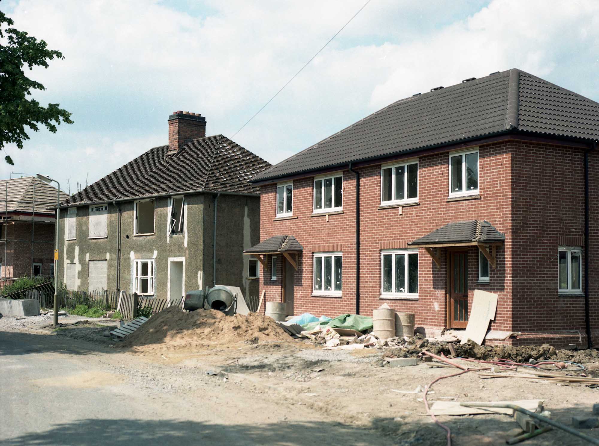 One of the newly constructed houses next to the 'Boot Houses' they were replacing, 1986