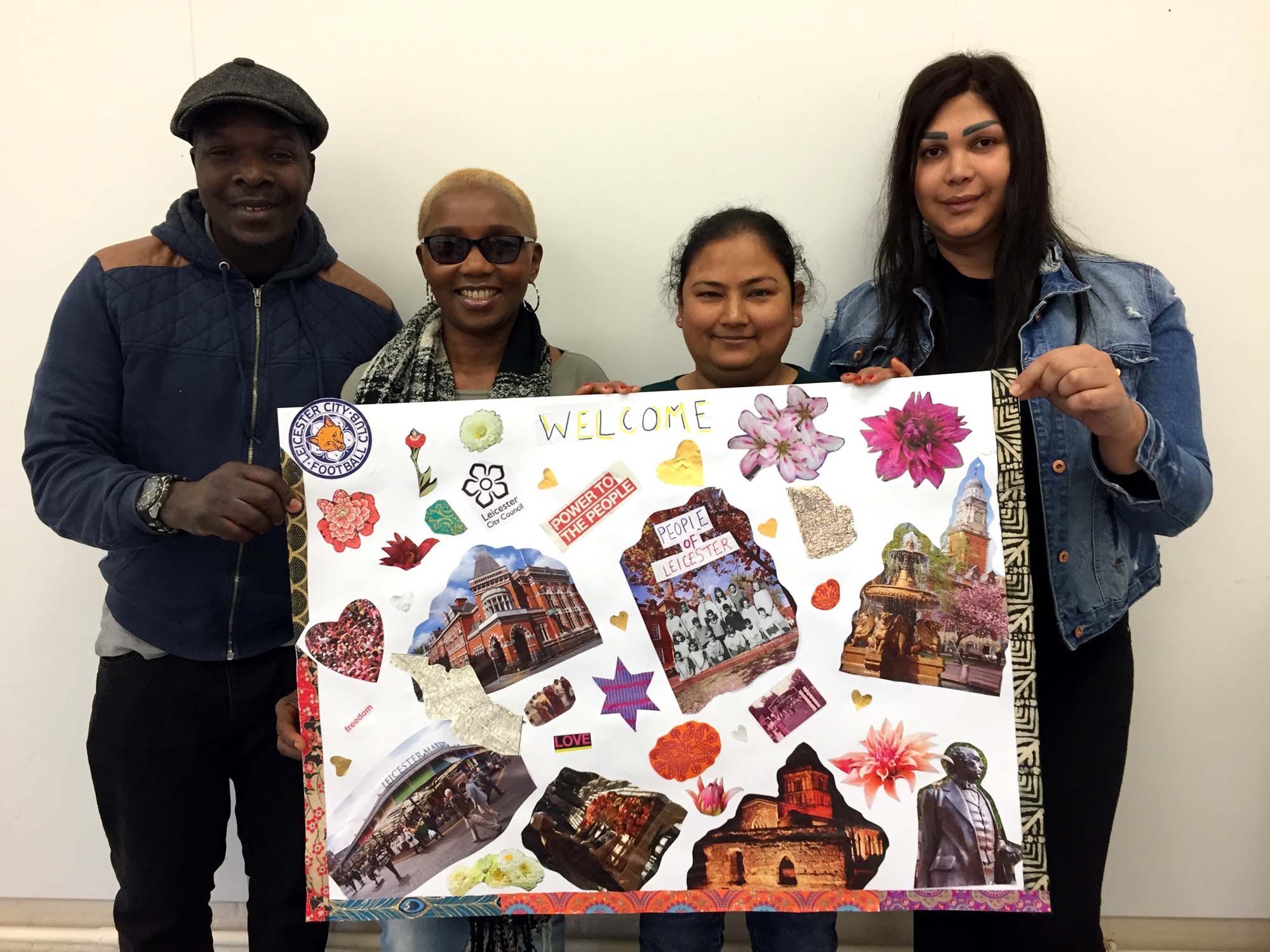 Roots Group holding a Leicester collage