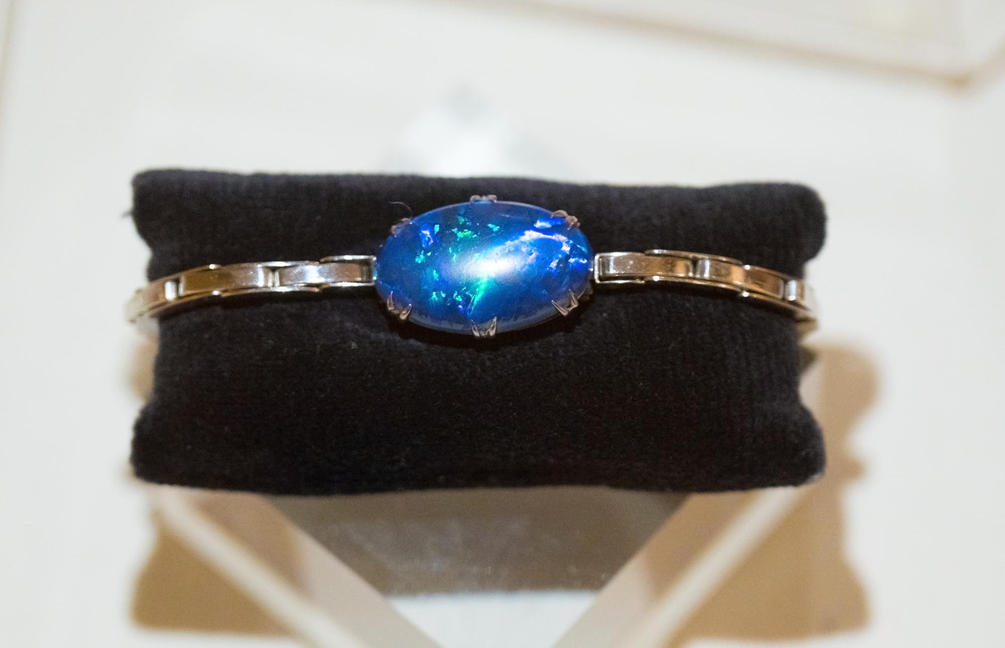 photo of a bracelet with an opal stone