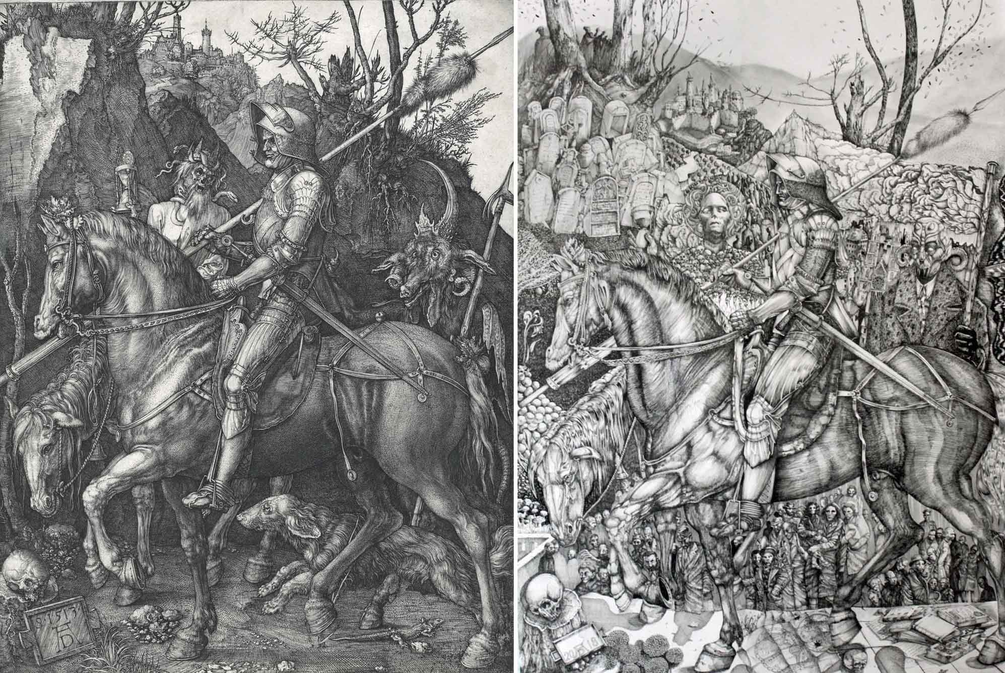 Photograph of 2 artworks