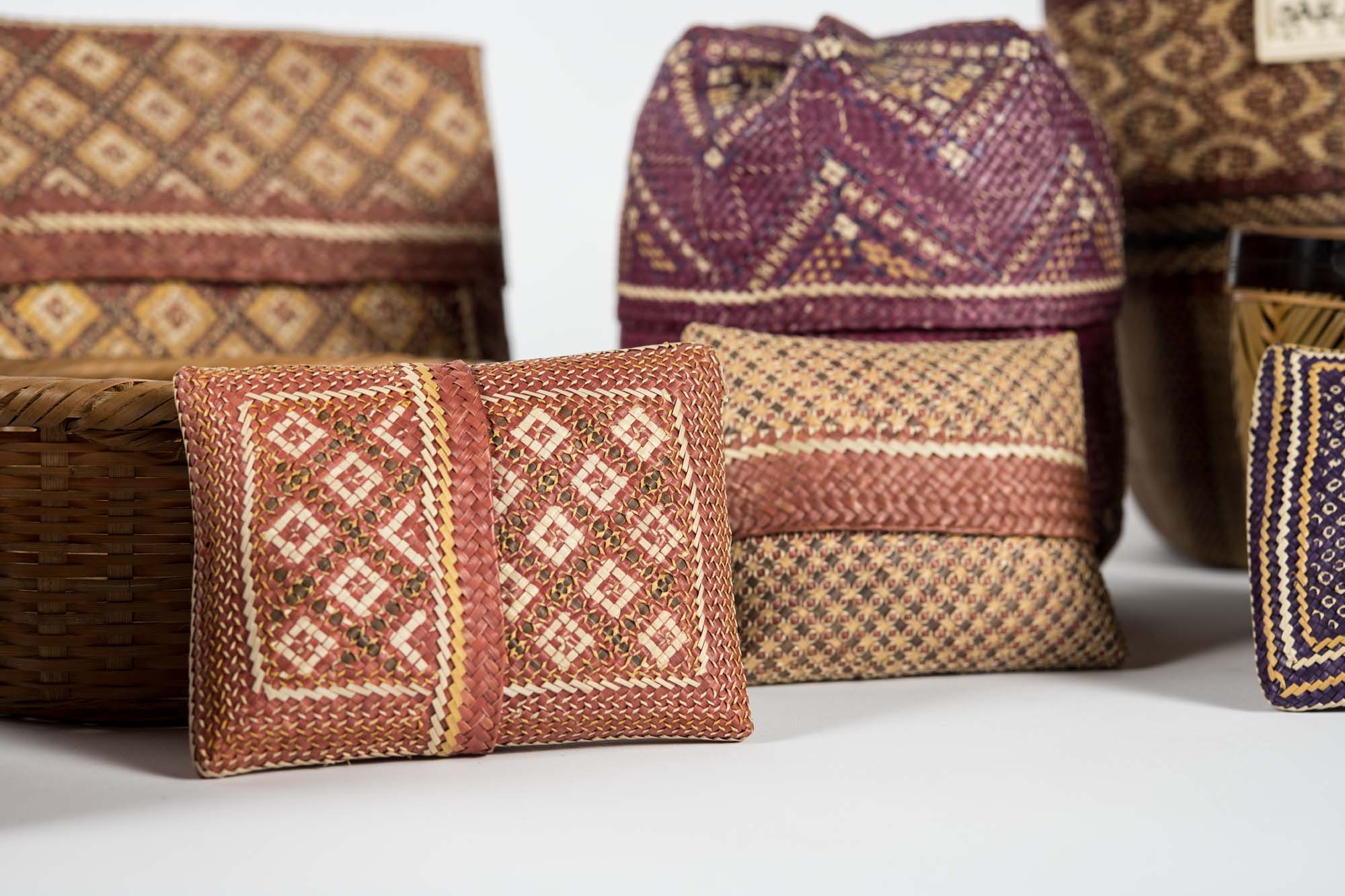 A photo of woven cigarette cases