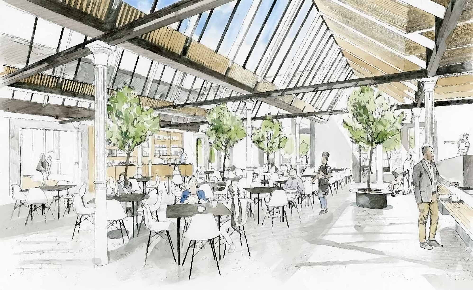 Artists impression of the new café area