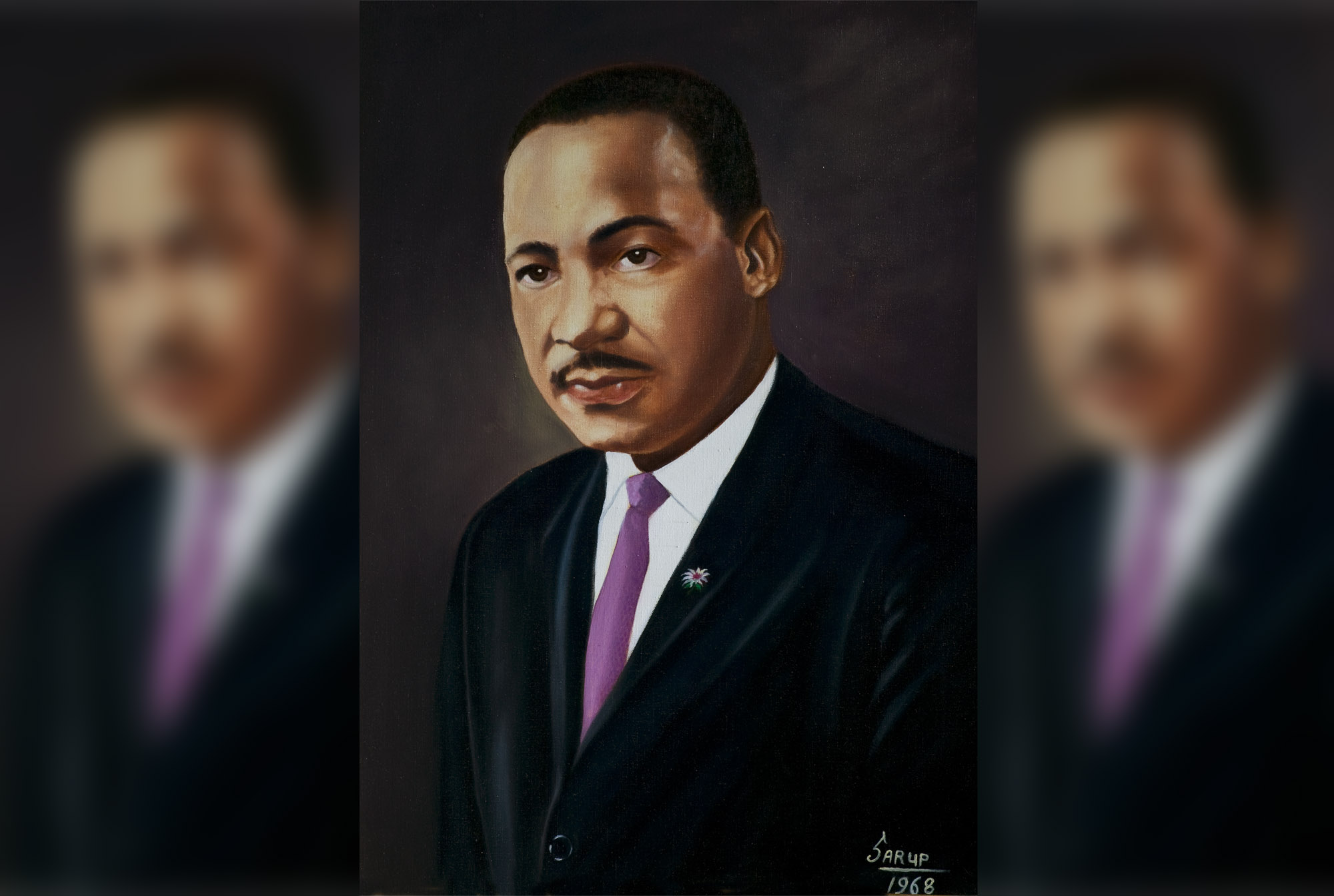 Photo of a portrait of Dr Martin Luther King Junior
